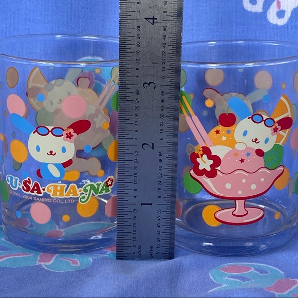 Rare Sanrio U SA HA NA Set Two Drinking Glasses - Picture 7 of 7